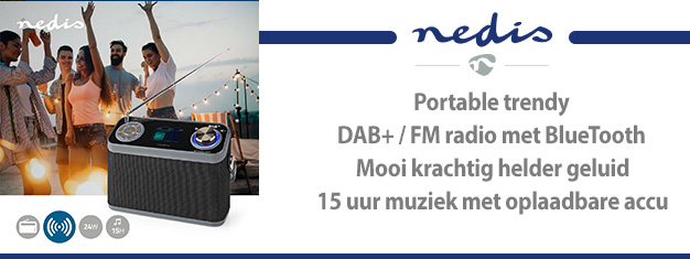 Portable DAB+/FM radio RDDS5200BK met Bluetooth oplaadbaar