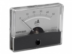 analoge paneelmeter voor dc stroommetingen 50µa dc / 60 x 47mm - aim60005