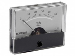 analoge paneelmeter voor dc stroommetingen 50ma dc / 60 x 47mm - aim6050
