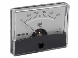 analoge paneelmeter voor dc stroommetingen 500ma dc / 60 x 47mm - aim60500