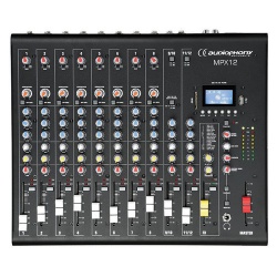 12 channel mixer with compressor, effects and USB/ SD/BT Player - mpx12