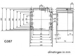 waterbestendige abs-behuizing - donkergrijs 120 x 120 x 90mm - g387