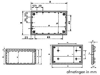 cover behuizing - grijs 110 x 70 x 53.9mm - tkcp2g