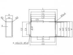 waterdichte gegoten aluminium behuizing met flens - gbs11mf