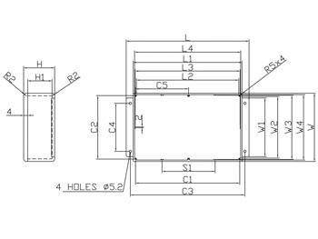 waterdichte gegoten aluminium behuizing met flens - gbs11mf