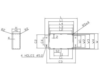 waterdichte gegoten aluminium behuizing met flens - gbs15mf