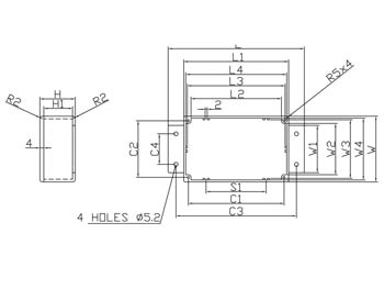 waterdichte gegoten aluminium behuizing met flens - gbs23mf