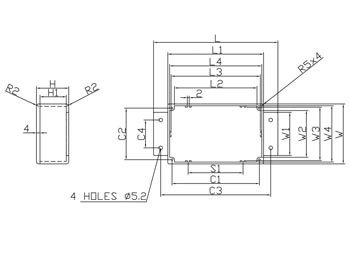 waterdichte gegoten aluminium behuizing met flens - gbs29mf