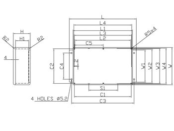 waterdichte gegoten aluminium behuizing met flens - gbs33mf