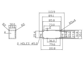 waterdichte gegoten aluminium behuizing met flens - gbs37mf