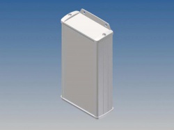 aluminium behuizing - wit - 160 x 85.8 x 36.9 mm - met flens - tk23-e.7