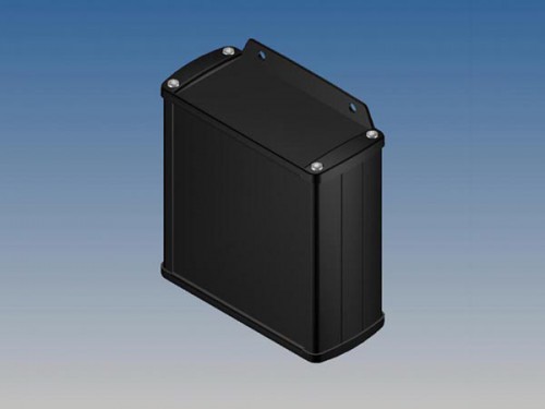 aluminium behuizing - zwart - 110 x 105.9 x 45.8 mm - met flens - tk31-e.9