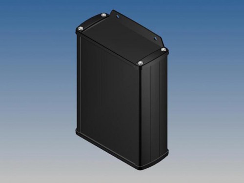 aluminium behuizing - zwart - 145 x 105.9 x 45.8 mm - met flens - tk32-e.9