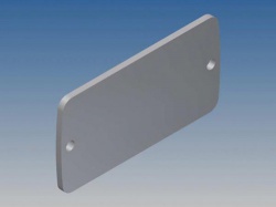 aluminium paneel voor tekam 1 - zilver - 59.9 x 30.8 x 2 mm - tkallp1.1