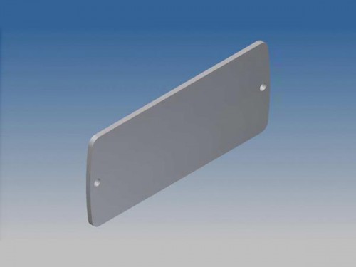 aluminium paneel voor tekam 2 - zilver - 85.8 x 36.9 x 2 mm - tkallp2.1