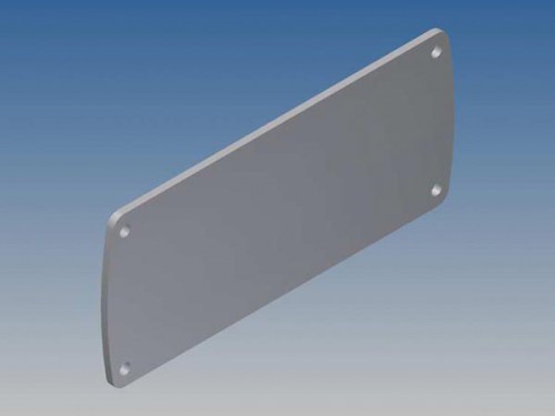 aluminium paneel voor tekam 3 - zilver - 105.77 x 45.8 x 2 mm - tkallp3.1