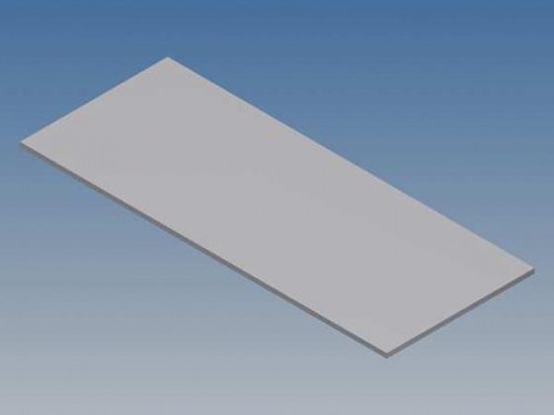 aluminium paneel voor 10001 / mc 11 - zilver - 77 x 31 x 1 mm - tkapp11.1