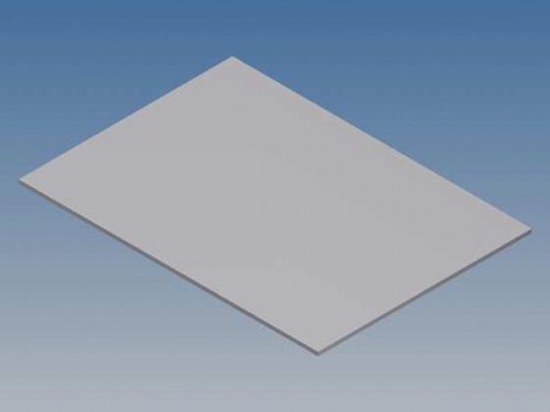 aluminium paneel voor pro 96 - zilver - 265 x 156 x 1.5 mm - tkapp96.1