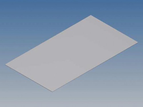 aluminium paneel voor tk-reeks - zilver - 130.6 x 72 x 0.5 mm - tkapptk1