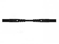 spuitgegoten meetsnoer met contactbeveiliging 4mm 25cm / black (mlb/gg-sh 25/1) - hm0401s25