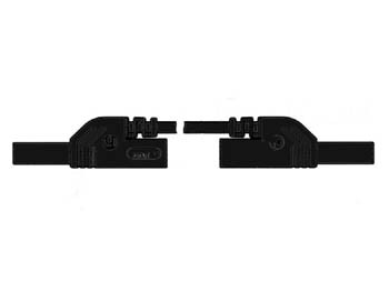 contact protected injection-moulded measuring lead 4mm 25cm / black (mlb-sh/ws 25/1) - hm0401s25a