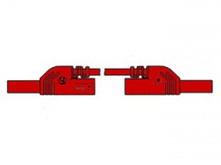 contact protected measuring lead 4mm 100cm / red (mlb-sh/ws 100/1) - hm0411s100a