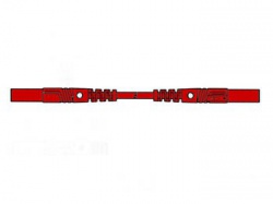 spuitgegoten meetsnoer met contactbeveiliging 4mm 25cm / rood (mlb/gg-sh 25/1) - hm0411s25