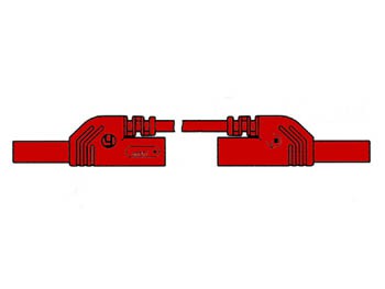 contact protected measuring lead 4mm 50cm / red (mlb-sh/ws 50/1) - hm0411s50a