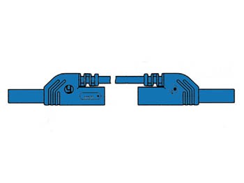 contact protected injection-moulded measuring lead 4mm 25cm / blue (mlb-sh/ws 25/1) - hm0421s25a