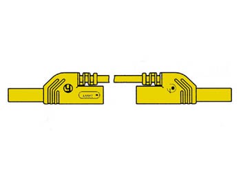 contact protected injection-moulded measuring lead 4mm 25cm / yellow (mlb-sh/ws 25/1) - hm0431s25a