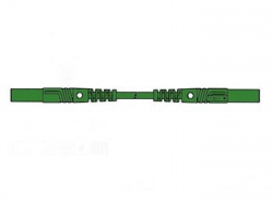 meetsnoer met contactbeveiliging 1m, groen, rechte bus 4mm - mlb/gg-sh25/1 - hm0441s100