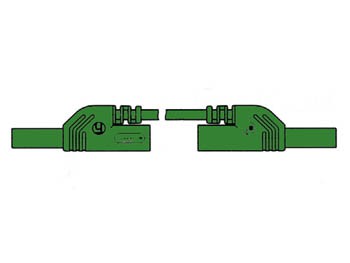 contact protected measuring lead 4mm 50cm / green (mlb-sh/ws 50/1) - hm0441s50a