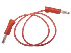 kabel met banaanpluggen / rood 50cm - tlm27r