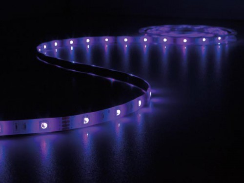 kit met muziekgestuurde led-strip, controller en voeding - rgb - 150 leds - 5 m - 12 vdc - leds11srgb