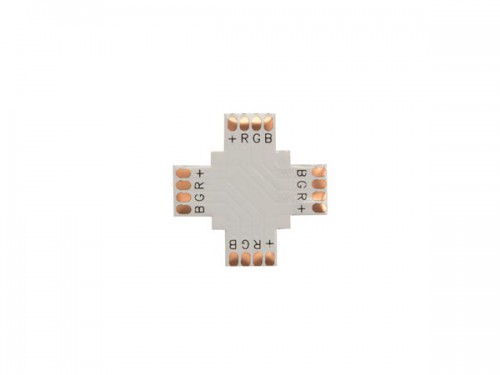 flexibele pcb connector - +-vorm - 10 mm - rgb kleur - lcon23