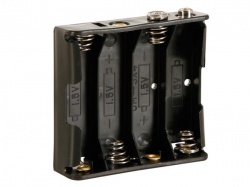 batterijhouder voor 4 x aa-cel (voor batterijclips) - bh341b