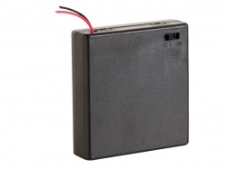 batterijhouder voor 4 x aa-cel (met draden) - bh341bs