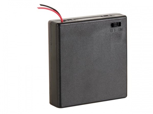 batterijhouder voor 4 x aa-cel (met draden) - bh341bs