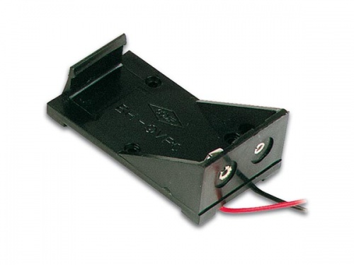 batterijhouder voor 1 x 9v-cel (met draden) - bh9v