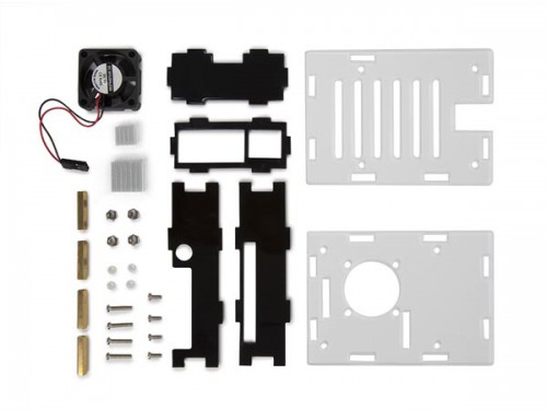 transparante behuizing met koelelementen en ventilator voor raspberry pi 4® - wpa507