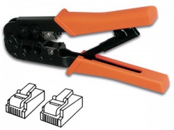 krimptang voor modulaire connectoren 6p4c (rj11), 6p6c (rj12), 8p8c (rj45) - vtm6/8