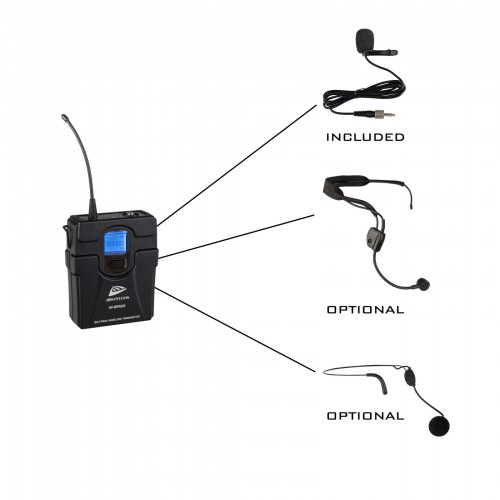 Belt-pack en lavalier-microfoon voor gebruik met de HF-TWIN RECEIVER - hf-bpack