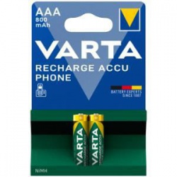 VARTA AAA ACCU 800MA PHONE BL.A2 - varta t398