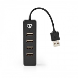 USB-Hub | 4-Poorts poort(en) | USB 2.0 | USB Gevoed | 4x USB - uhubu2420bk