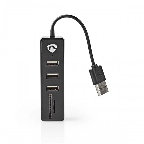 USB-Hub | USB-A Male | USB-A Female | 3 poort(en) | USB Gevoed | SD & MicroSD / 3x USB - uhubcu2340bk
