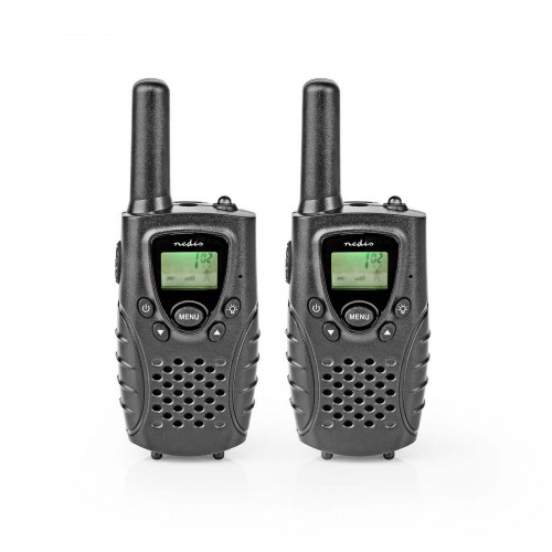 Walkie talkie Set | 2 Handsets | Tot 8 km | Frequentiekanalen: 8 | PTT / VOX | tot 2,5 uur | Koptelefoonoutput | Zwart - wltk0800bk