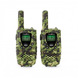 Walkie talkie Set | 2 Handsets | Tot 8 km | Frequentiekanalen: 8 | PTT / VOX | tot 2,5 uur | Koptelefoonoutput | 2 Headsets | Inclusief reiskoffer | Groen - wltk0810bk