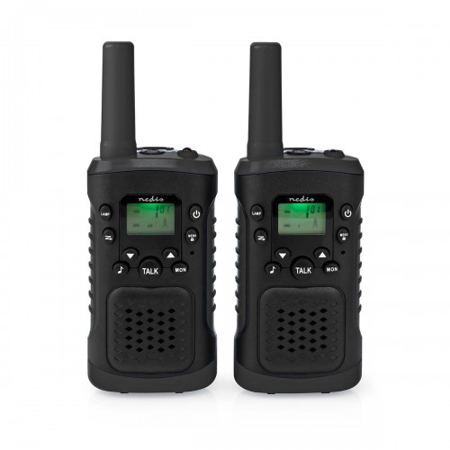 Walkie talkie Set | 2 Handsets | Tot 6 km | Frequentiekanalen: 8 | PTT / VOX | tot 3 uur | Koptelefoonoutput | 2 Headsets | Zwart - wltk0610bk