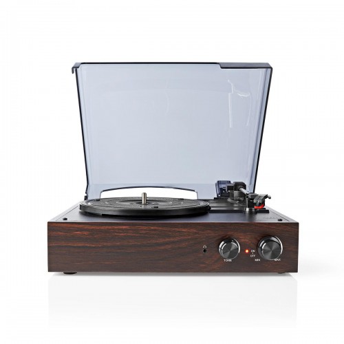 Platenspeler | 33 / 45 / 78 rpm | Riemaandrijving | 1x Stereo RCA | 18 W | Ingebouwde (voor) versterker | MP3 conversie | ABS / MDF | Bruin - turn220bn