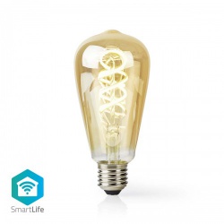 SmartLife LED Filamentlamp | Wi-Fi | E27 | 360 lm | 4.9 W | Warm tot Koel Wit | 1800 - 6500 K | Glas | Android™ / IOS | ST64 | 1 Stuks - wifilrt10st64